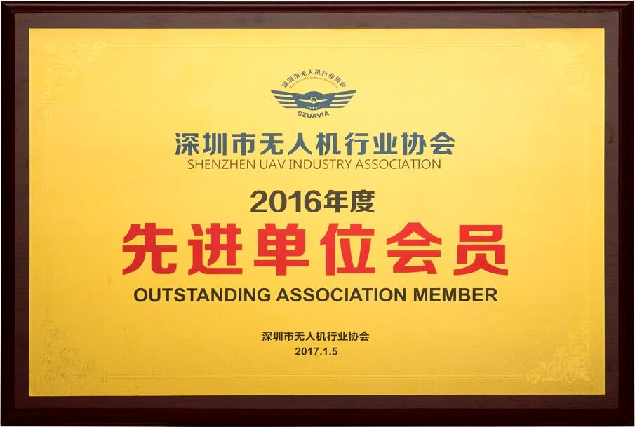 Shenzhen UAV Industry Association - outstanding member (2016)