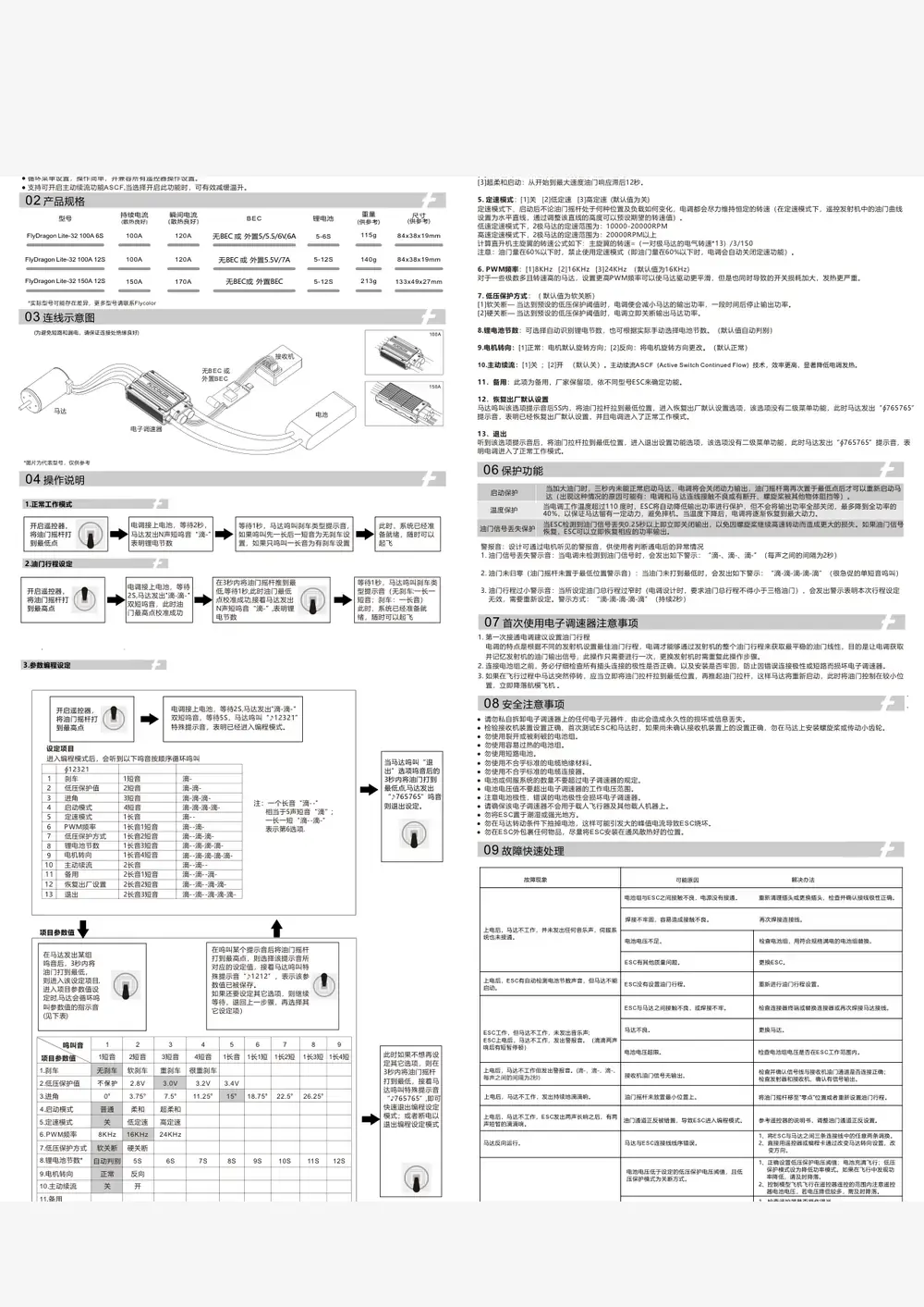 FlyDragon 150A 12S datasheet page 1