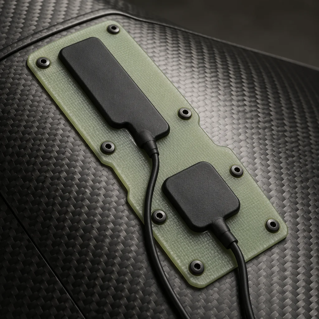 Dual-band antenna array on RF-transparent composite mounting plate